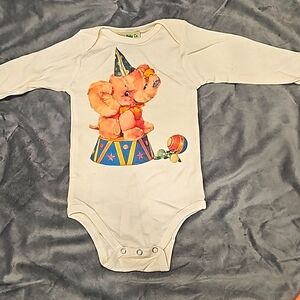 F Acme Baby Co. Cream elephant onesie 3-6mo.